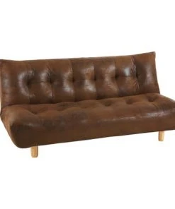 Maisons Du Monde Canapés Petits Prix Canapé Clic-clac Capitonné 3 Places En Microsuède Marron -Magasin Méridiennes canape clic clac capitonne 3 places en microsuede marron 1000 0 30 175797 17