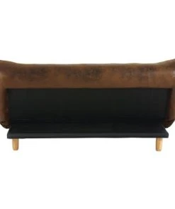 Maisons Du Monde Canapés Petits Prix Canapé Clic-clac Capitonné 3 Places En Microsuède Marron -Magasin Méridiennes canape clic clac capitonne 3 places en microsuede marron 1000 0 30 175797 18