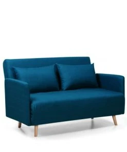Drawer Canapés Petits Prix Canapé Convertible 2 Places En Tissu Bleu