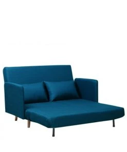 Drawer Canapés Petits Prix Canapé Convertible 2 Places En Tissu Bleu -Magasin Méridiennes canape convertible 2 places en tissu bleu 4