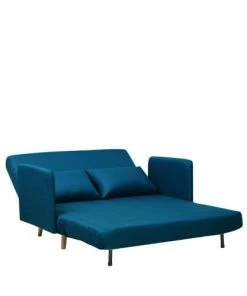 Drawer Canapés Petits Prix Canapé Convertible 2 Places En Tissu Bleu -Magasin Méridiennes canape convertible 2 places en tissu bleu 5