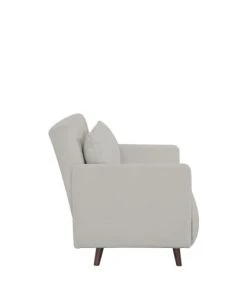 Drawer Canapés Droits Canapé Convertible 2 Places En Tissu Bouclette Gris Clair -Magasin Méridiennes canape convertible 2 places en tissu bouclette gris clair 3