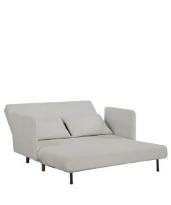 Drawer Canapés Droits Canapé Convertible 2 Places En Tissu Bouclette Gris Clair -Magasin Méridiennes canape convertible 2 places en tissu bouclette gris clair 5