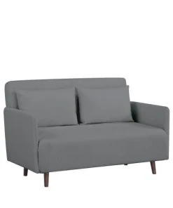 Drawer Canapés Petits Prix Canapé Convertible 2 Places En Tissu Bouclette Gris Foncé