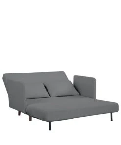 Drawer Canapés Petits Prix Canapé Convertible 2 Places En Tissu Bouclette Gris Foncé -Magasin Méridiennes canape convertible 2 places en tissu bouclette gris fonce 5