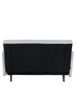 Drawer Canapés Droits Canapé Convertible 2 Places En Tissu Chiné Pieds Bois Foncé -Magasin Méridiennes canape convertible 2 places en tissu chine pieds bois fonce 2