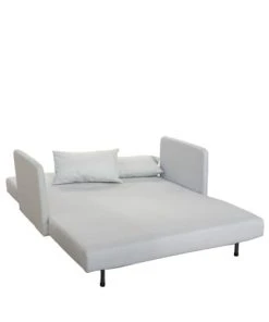 Drawer Canapés Droits Canapé Convertible 2 Places En Tissu Chiné Pieds Bois Foncé -Magasin Méridiennes canape convertible 2 places en tissu chine pieds bois fonce 5