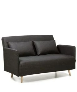 Drawer Canapés Petits Prix Canapé Convertible 2 Places En Tissu Gris Anthracite