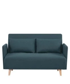 Drawer Canapés Petits Prix Canapé Convertible 2 Places En Tissu Vert Eucalyptus -Magasin Méridiennes canape convertible 2 places en tissu vert eucalyptus 3