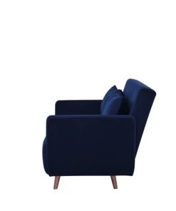 Drawer Canapés Petits Prix Canapé Convertible 2 Places En Velours Côtelé Bleu Marine -Magasin Méridiennes canape convertible 2 places en velours cotele bleu marine 5