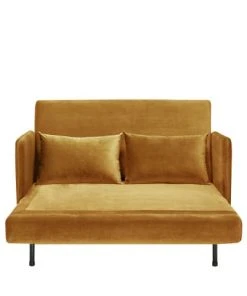 Drawer Canapés Petits Prix Canapé Convertible 2 Places En Velours Jaune Moutarde 11 Drawer Canapés Petits Prix Canapé Convertible 2 Places En Velours Jaune Moutarde -Magasin Méridiennes canape convertible 2 places en velours jaune moutarde 3