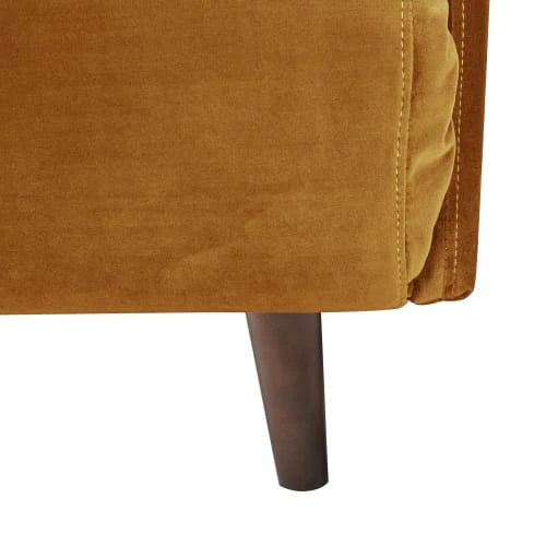 Drawer Canapés Petits Prix Canapé Convertible 2 Places En Velours Jaune Moutarde 8 Drawer Canapés Petits Prix Canapé Convertible 2 Places En Velours Jaune Moutarde – Image 6