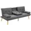 Homcom Canapés Petits Prix Canapé Convertible 3 Places Design Scandinave