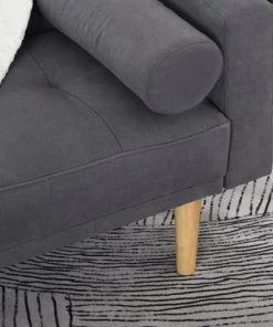 Homcom Canapés Petits Prix Canapé Convertible 3 Places Design Scandinave Lin Gris -Magasin Méridiennes canape convertible 3 places design scandinave lin gris 5