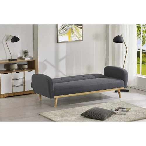 Concept Usine Canapés Petits Prix Canapé Convertible 3 Places En Tissu Gris 7 Concept Usine Canapés Petits Prix Canapé Convertible 3 Places En Tissu Gris – Image 5