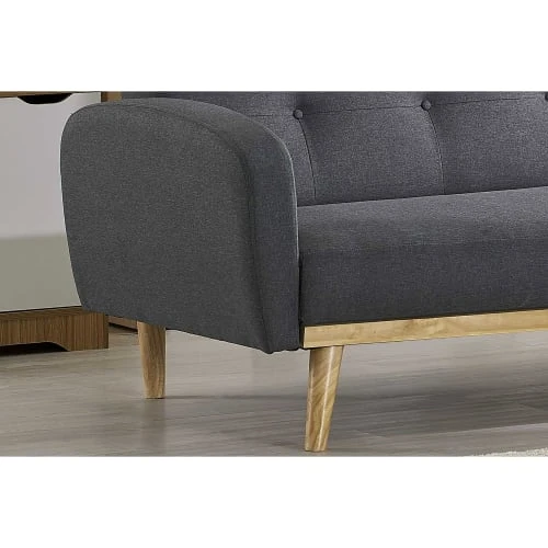 Concept Usine Canapés Petits Prix Canapé Convertible 3 Places En Tissu Gris 8 Concept Usine Canapés Petits Prix Canapé Convertible 3 Places En Tissu Gris – Image 6