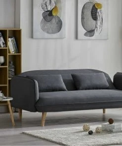 Concept Usine Canapés Petits Prix Canapé Convertible 3 Places En Tissu Gris -Magasin Méridiennes canape convertible 3 places en tissu gris 2