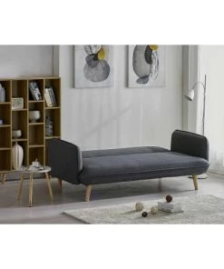 Concept Usine Canapés Petits Prix Canapé Convertible 3 Places En Tissu Gris -Magasin Méridiennes canape convertible 3 places en tissu gris 4