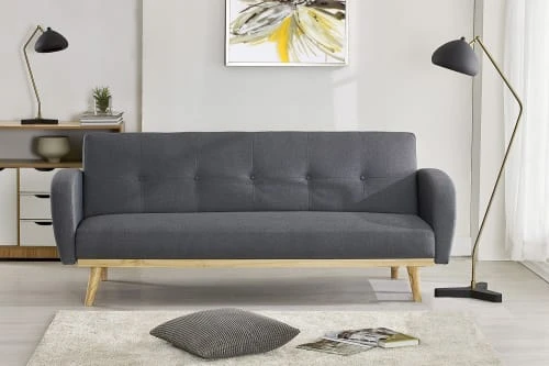 Concept Usine Canapés Petits Prix Canapé Convertible 3 Places En Tissu Gris 4 Concept Usine Canapés Petits Prix Canapé Convertible 3 Places En Tissu Gris – Image 2