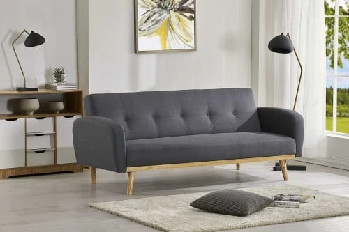 Concept Usine Canapés Petits Prix Canapé Convertible 3 Places En Tissu Gris 5 Concept Usine Canapés Petits Prix Canapé Convertible 3 Places En Tissu Gris – Image 3