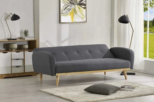 Concept Usine Canapés Petits Prix Canapé Convertible 3 Places En Tissu Gris 6 Concept Usine Canapés Petits Prix Canapé Convertible 3 Places En Tissu Gris – Image 4