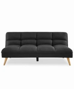 Alice's Garden Canapés Petits Prix Canapé Convertible 3 Places En Tissu Matelassé Gris Foncé