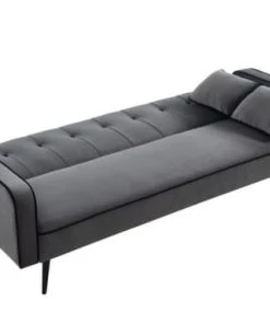 Baita Canapés Petits Prix Canapé Convertible Droit En Velours Gris Pieds Métal Noir Et 2 11 Baita Canapés Petits Prix Canapé Convertible Droit En Velours Gris Pieds Métal Noir Et 2 -Magasin Méridiennes canape convertible droit en velours gris pieds metal noir et 2 5