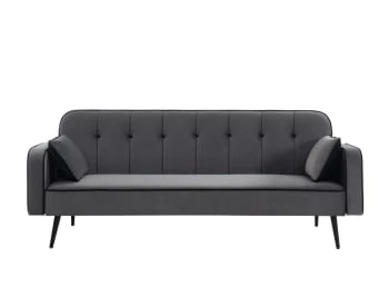 Baita Canapés Petits Prix Canapé Convertible Droit En Velours Gris Pieds Métal Noir Et 2 7 Baita Canapés Petits Prix Canapé Convertible Droit En Velours Gris Pieds Métal Noir Et 2 – Image 5