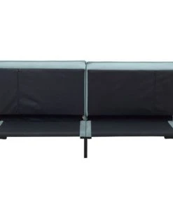 The Home Deco Factory Canapés Petits Prix Canapé Convertible Effet Velours Bleu -Magasin Méridiennes canape convertible effet velours bleu 4