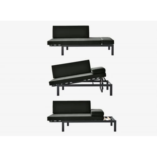 Artecosy Méridiennes Canapé Convertible Velours Et Métal Noir Gris 6 Artecosy Méridiennes Canapé Convertible Velours Et Métal Noir Gris – Image 4