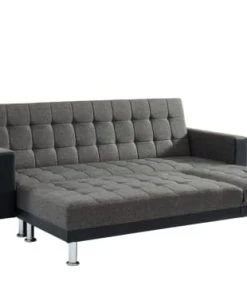 Baita Canapés Petits Prix Canapé D'angle Convertible En 6 Places Noir Et Gris 10 Baita Canapés Petits Prix Canapé D'angle Convertible En 6 Places Noir Et Gris -Magasin Méridiennes canape d angle convertible en 6 places noir et gris 2