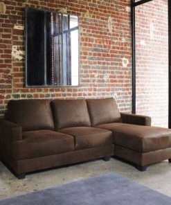 Maisons Du Monde Canapés Petits Prix Canapé D'angle Droit 3/4 Places En Suédine Marron -Magasin Méridiennes canape d angle droit 3 4 places en suedine marron 1000 5 2 122592 2
