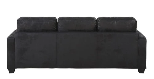 Maisons Du Monde Canapés Petits Prix Canapé D'angle Droit 3/4 Places En Suédine Noire 4 Maisons Du Monde Canapés Petits Prix Canapé D'angle Droit 3/4 Places En Suédine Noire – Image 2