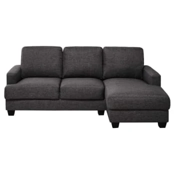 Maisons Du Monde Canapés Petits Prix Canapé D'angle Droit 3/4 Places En Suédine Noire 7 Maisons Du Monde Canapés Petits Prix Canapé D'angle Droit 3/4 Places En Suédine Noire – Image 5