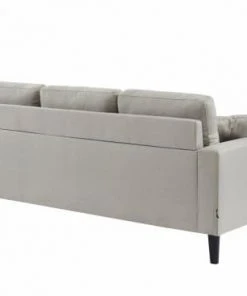 Baita Canapés D'angle Canapé D'angle En Tissu Beige Et Pieds Bois 4 Places Et 2 Coussins 10 Baita Canapés D'angle Canapé D'angle En Tissu Beige Et Pieds Bois 4 Places Et 2 Coussins -Magasin Méridiennes canape d angle en tissu beige et pieds bois 4 places et 2 coussins 2