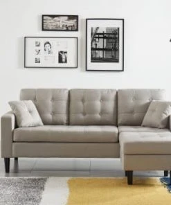 Baita Canapés D'angle Canapé D'angle En Tissu Beige Et Pieds Bois 4 Places Et 2 Coussins 12 Baita Canapés D'angle Canapé D'angle En Tissu Beige Et Pieds Bois 4 Places Et 2 Coussins -Magasin Méridiennes canape d angle en tissu beige et pieds bois 4 places et 2 coussins 4