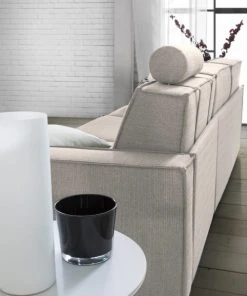 Talamo Italia Banquettes Canapé D'angle En Tissu Gris Tourterelle -Magasin Méridiennes canape d angle en tissu gris tourterelle 3