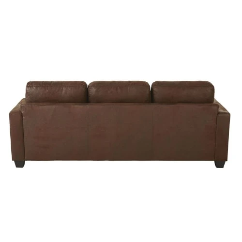 Maisons Du Monde Canapés Petits Prix Canapé D'angle Gauche 3/4 Places En Suédine Marron 4 Maisons Du Monde Canapés Petits Prix Canapé D'angle Gauche 3/4 Places En Suédine Marron – Image 2