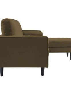 Drawer Canapés Petits Prix Canapé D'angle Réversible En Tissu Vert Kaki -Magasin Méridiennes canape d angle reversible en tissu vert kaki 4