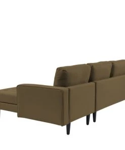 Drawer Canapés Petits Prix Canapé D'angle Réversible En Tissu Vert Kaki -Magasin Méridiennes canape d angle reversible en tissu vert kaki 5