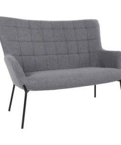 Meubles & Design Canapés Petits Prix Canapé D'appoint 2 Places En Tissu Gris