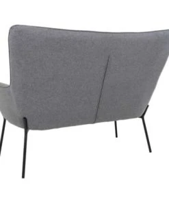 Meubles & Design Canapés Petits Prix Canapé D'appoint 2 Places En Tissu Gris -Magasin Méridiennes canape d appoint 2 places en tissu gris 3