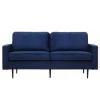 Concept Usine Canapés Petits Prix Canapé Design 2 Places En Velours Bleu Foncé -Magasin Méridiennes canape design 2 places en velours bleu fonce