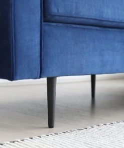 Concept Usine Canapés Petits Prix Canapé Design 2 Places En Velours Bleu Foncé -Magasin Méridiennes canape design 2 places en velours bleu fonce 3