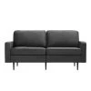 Concept Usine Canapés Petits Prix Canapé Design 2 Places En Velours Gris Foncé -Magasin Méridiennes canape design 2 places en velours gris fonce