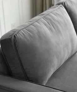 Concept Usine Canapés Petits Prix Canapé Design 2 Places En Velours Gris Foncé -Magasin Méridiennes canape design 2 places en velours gris fonce 3