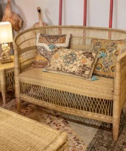 Now’s Home Canapés Petits Prix Canapé Droit 2 Places Traditionnel Du Malawi En Rotin -Magasin Méridiennes canape droit 2 places traditionnel du malawi en rotin 2