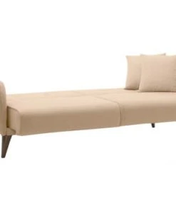 Usinestreet Canapés Petits Prix Canapé Droit 3 Places Convertible En Tissu Beige -Magasin Méridiennes canape droit 3 places convertible en tissu beige 4