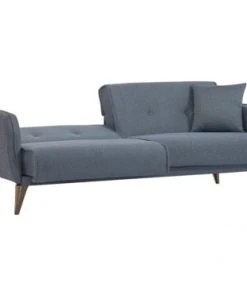 Usinestreet Canapés Droits Canapé Droit 3 Places Convertible En Tissu Bleu Clair -Magasin Méridiennes canape droit 3 places convertible en tissu bleu clair 5
