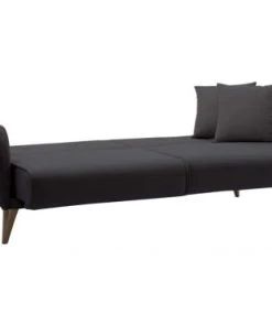 Usinestreet Canapés Droits Canapé Droit 3 Places Convertible En Tissu Gris Foncé -Magasin Méridiennes canape droit 3 places convertible en tissu gris fonce 4